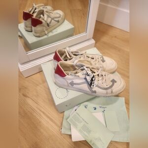 Off-White | Virgil Abloh New Low Vulcanized Canvas In White Light Blue